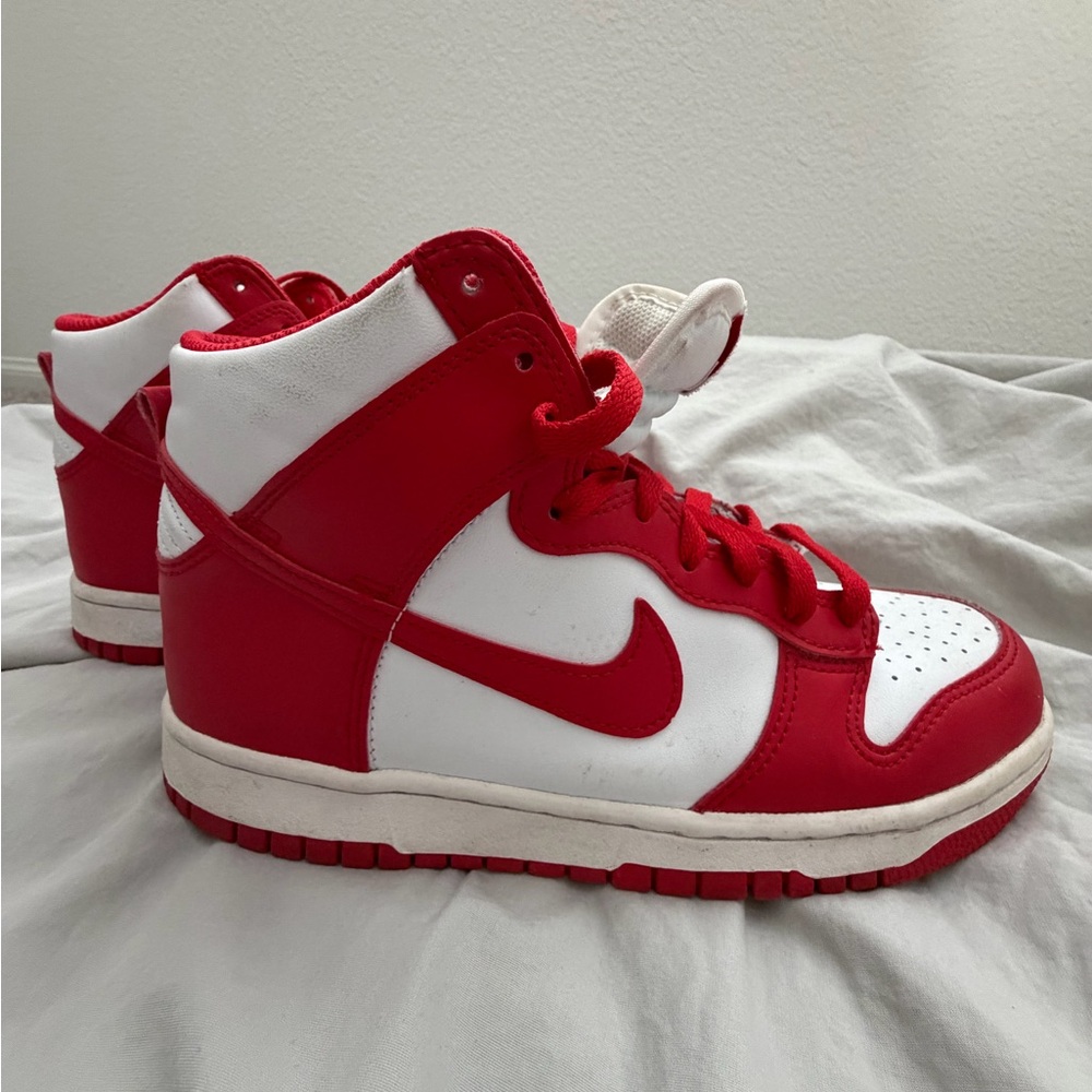 Nike Red and White Dunks